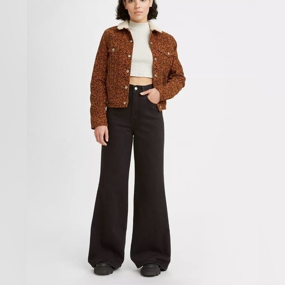 Levi's Black High Loose Flare Jeans NWT Size 29 - Picture 3 of 10